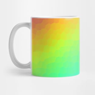 Gorgeous Diagonal Rainbow Dragon Scales Design Mug